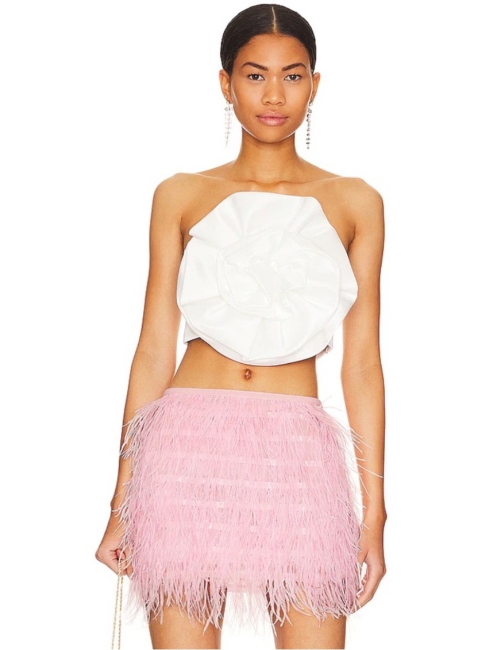 NWT! NBD Octavia Feathered Micro Skirt